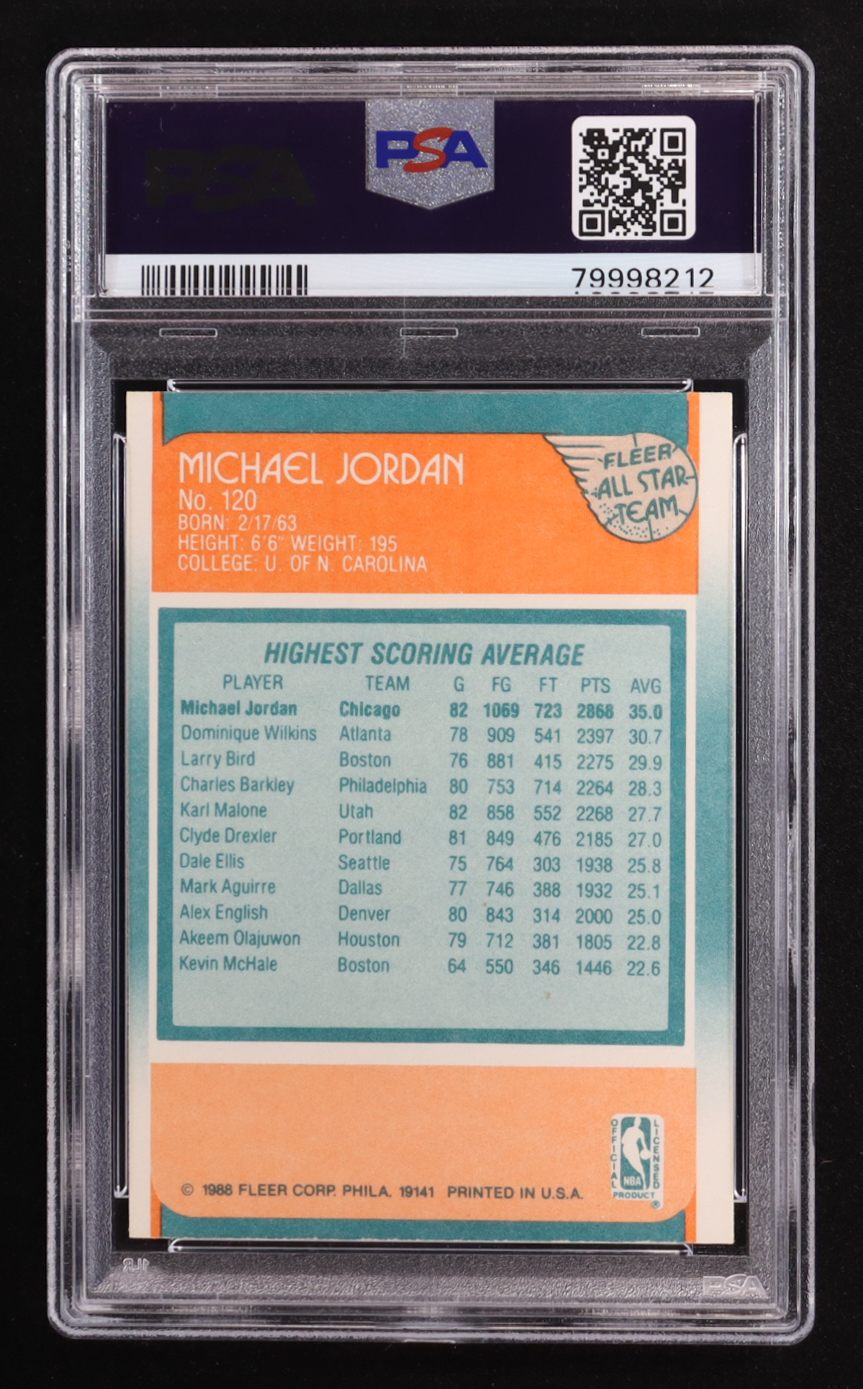 Michael Jordan 1988-89 Fleer #120 AS (PSA 8) at PristineAuction.com Michael Jordan 1988-89 Fleer #120 AS (PSA 8) at PristineAuction.com