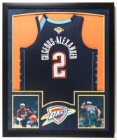 Shai Gilgeous-Alexander Signed Custom Framed Thunder Jersey Display (PSA) at PristineAuction.com