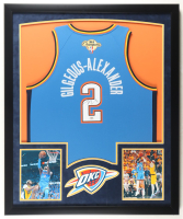 Shai Gilgeous-Alexander Signed Custom Framed Thunder Jersey Display (PSA) at PristineAuction.com