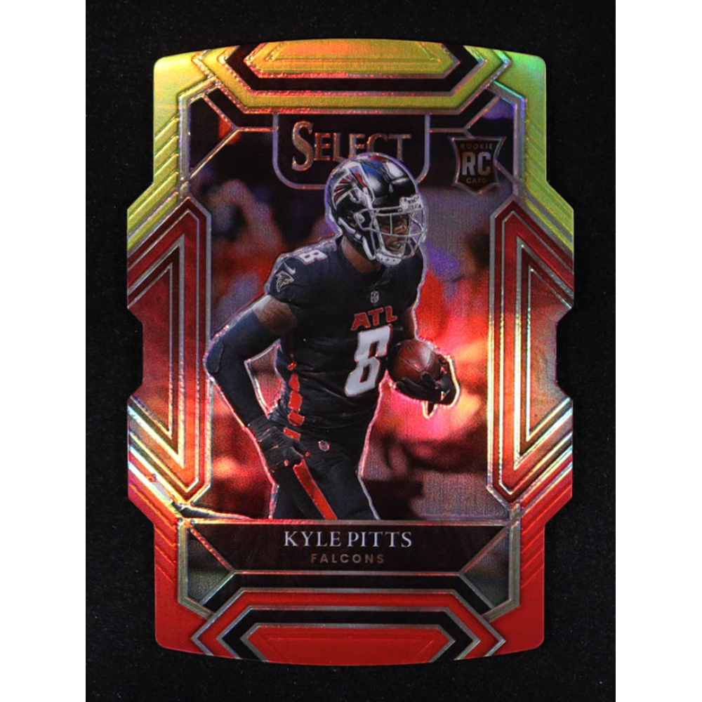 Kyle Pitts 2021 Select Prizm Red and Yellow Die Cut #246 RC at PristineAuction.com