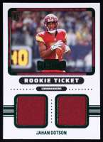Jahan Dotson 2022 Panini Contenders Rookie Ticket Dual Swatches #8 RC at PristineAuction.com