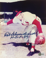 Red Schoendienst Signed Cardinals 8x10 Photo Inscribed "HOF 89" (Beckett) at PristineAuction.com