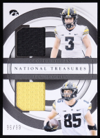 Cooper DeJean / Luke Lachey 2024 Panini National Treasures Collegiate Team Dual Materials #2 #96/99 RC at PristineAuction.com
