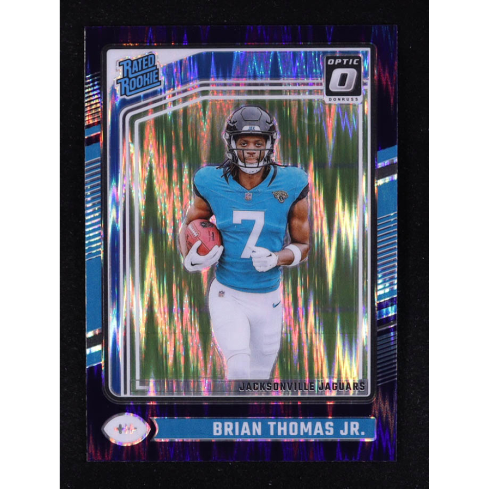 Brian Thomas Jr. 2024 Donruss Optic Purple Shock #214 RR RC at PristineAuction.com