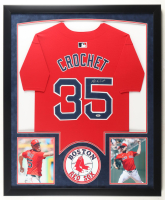 Garret Crochet Signed Custom Framed Red Sox Jersey Display (PSA) at PristineAuction.com
