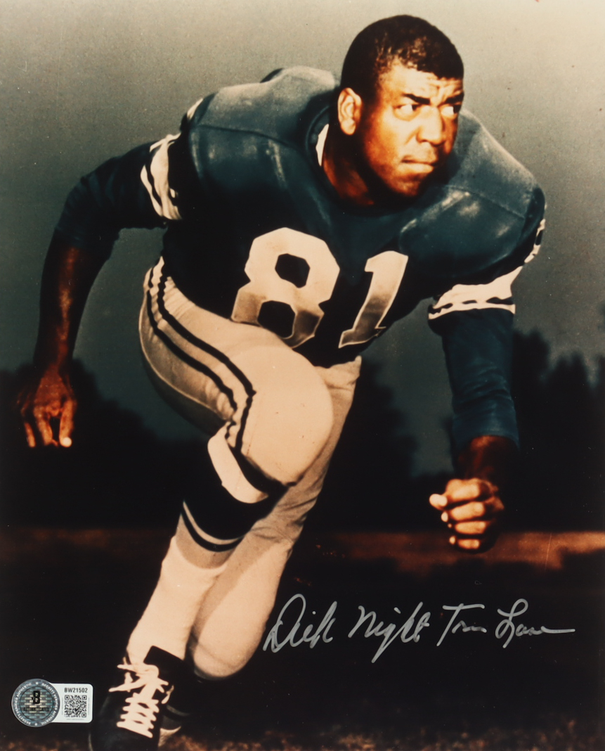 Dick "Night Train" Lane Signed Lions 8x10 Photo (Beckett) at PristineAuction.com Dick "Night Train" Lane Signed Lions 8x10 Photo (Beckett) at PristineAuction.com