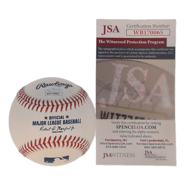 Tom Glavine Signed OML Baseball Inscribed "95 WS MVP" (JSA) at PristineAuction.com Tom Glavine Signed OML Baseball Inscribed "95 WS MVP" (JSA) at PristineAuction.com