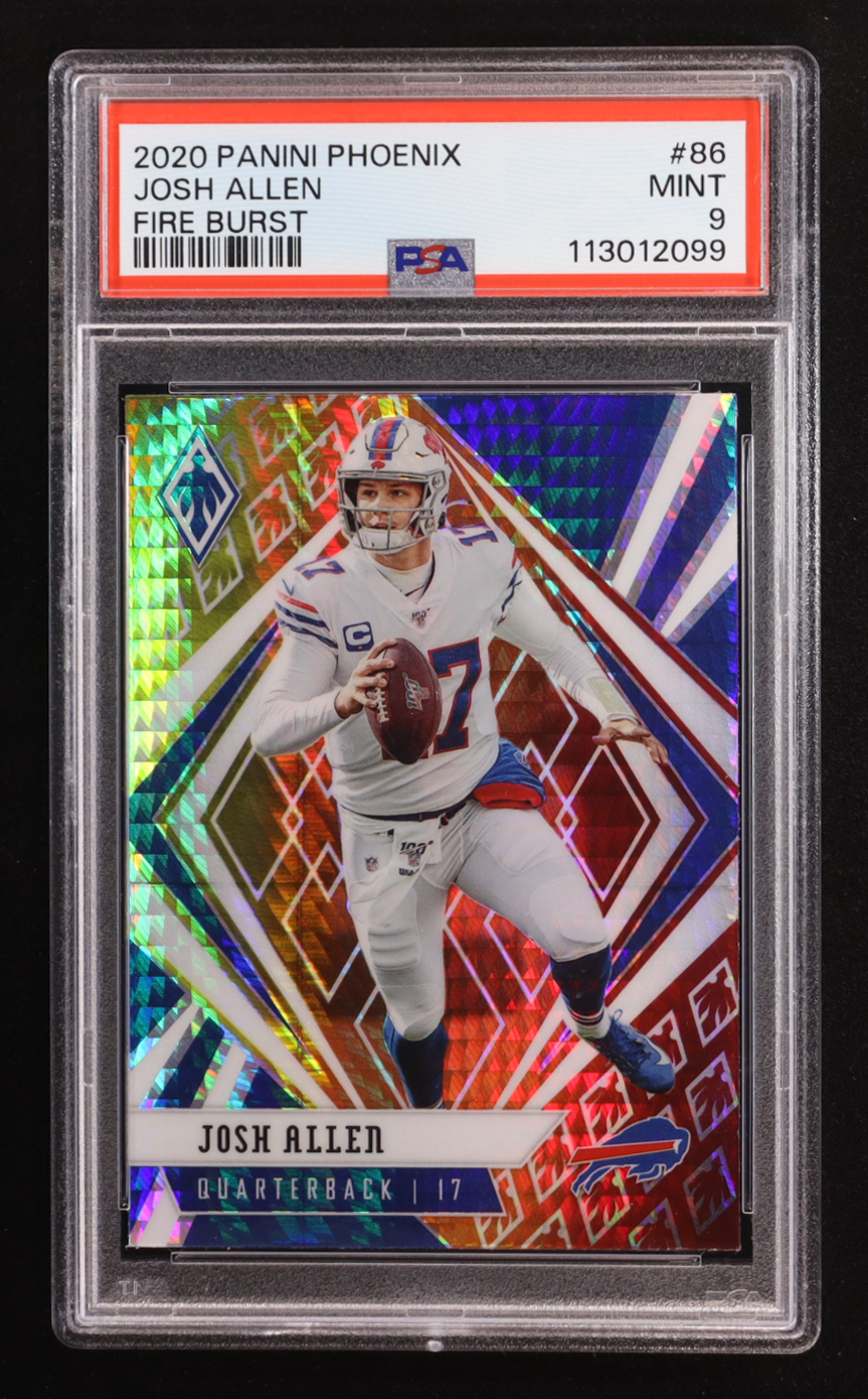 Josh Allen 2020 Panini Phoenix Fire Burst #86 (PSA 9) at PristineAuction.com Josh Allen 2020 Panini Phoenix Fire Burst #86 (PSA 9) at PristineAuction.com