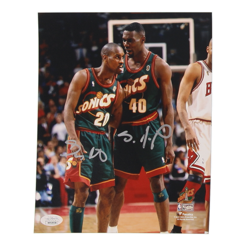 Gary Payton & Shawn Kemp Signed SuperSonics 8x10 Photo (JSA) at PristineAuction.com Gary Payton & Shawn Kemp Signed SuperSonics 8x10 Photo (JSA) at PristineAuction.com