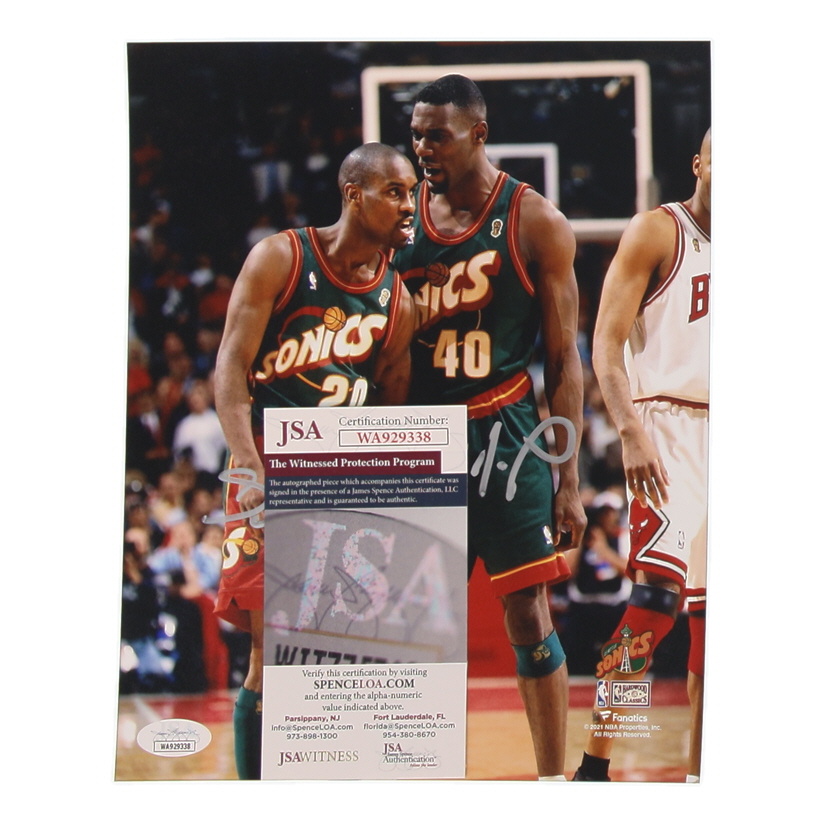 Gary Payton & Shawn Kemp Signed SuperSonics 8x10 Photo (JSA) at PristineAuction.com Gary Payton & Shawn Kemp Signed SuperSonics 8x10 Photo (JSA) at PristineAuction.com