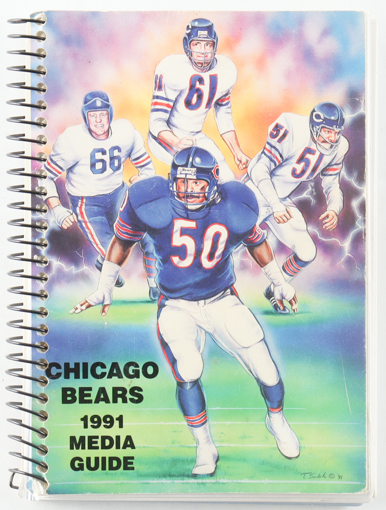 Kevin Butler & Steve McMichael Signed 1991 Bears Football Media Guide Booklet Inscribed "76 Bears" (Beckett) at PristineAuction.com Kevin Butler & Steve McMichael Signed 1991 Bears Football Media Guide Booklet Inscribed "76 Bears" (Beckett) at PristineAuction.com