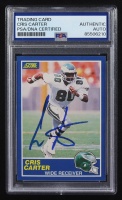 Cris Carter Signed 1989 Score #72 RC (PSA) at PristineAuction.com