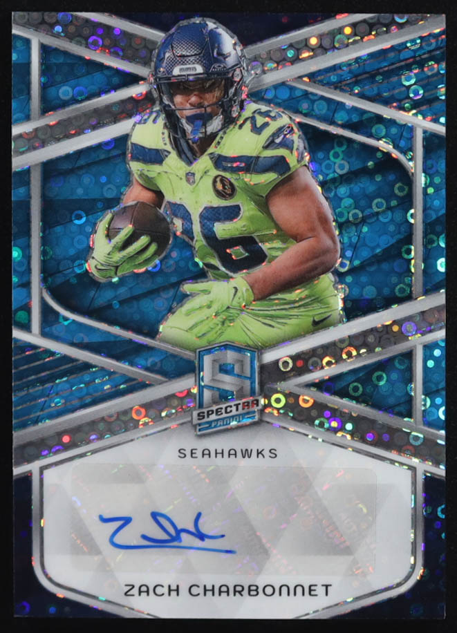 Zach Charbonnet 2024 Panini Spectra Signatures Neon Blue #22 #11/50 at PristineAuction.com Zach Charbonnet 2024 Panini Spectra Signatures Neon Blue #22 #11/50 at PristineAuction.com