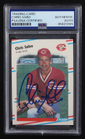 Chris Sabo Signed 1988 Fleer Update #U87 XRC (PSA) at PristineAuction.com