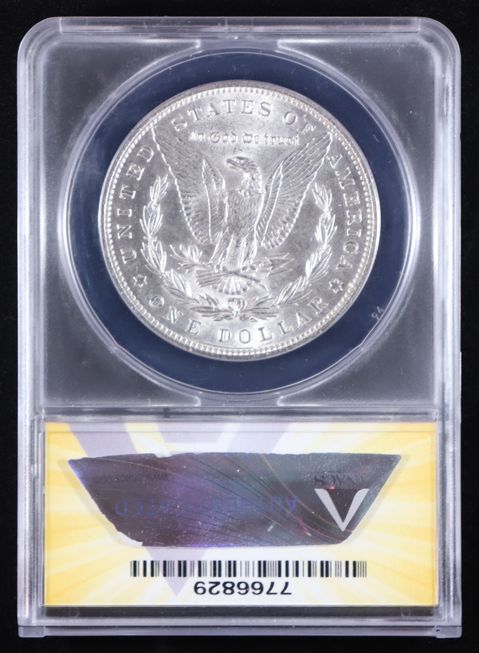 1896 Morgan Silver $1 Dollar (ANACS MS63) at PristineAuction.com 1896 Morgan Silver $1 Dollar (ANACS MS63) at PristineAuction.com