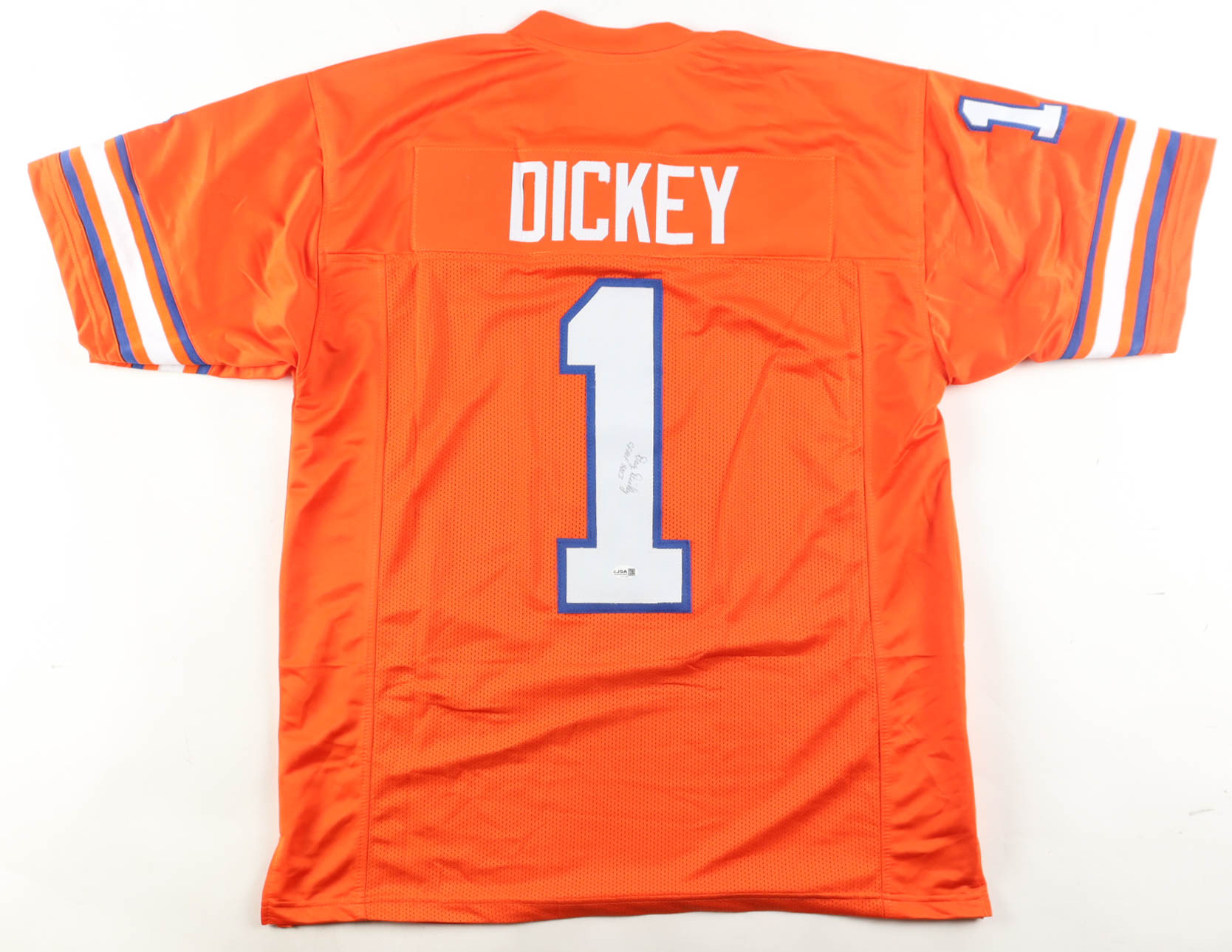 Doug Dickey Signed Jersey Inscribed "CFHOF 2003" (JSA) at PristineAuction.com Doug Dickey Signed Jersey Inscribed "CFHOF 2003" (JSA) at PristineAuction.com