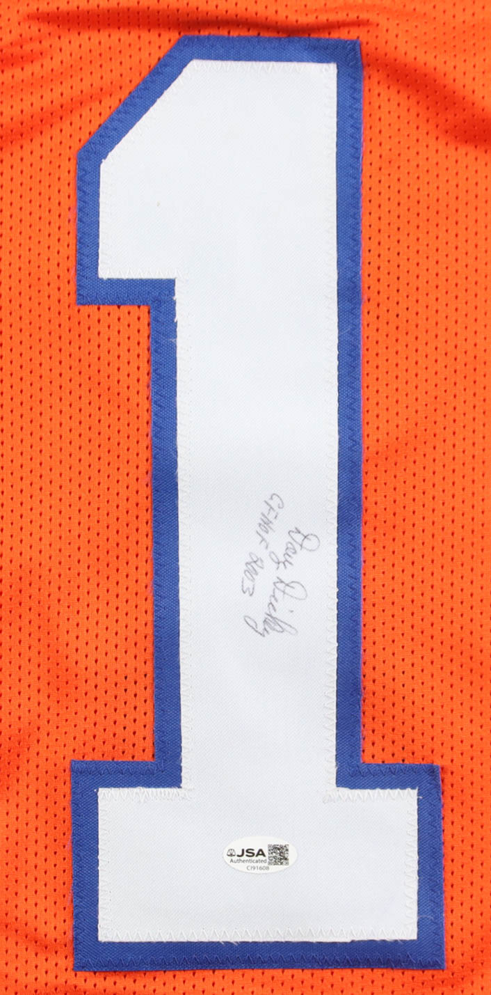 Doug Dickey Signed Jersey Inscribed "CFHOF 2003" (JSA) at PristineAuction.com Doug Dickey Signed Jersey Inscribed "CFHOF 2003" (JSA) at PristineAuction.com