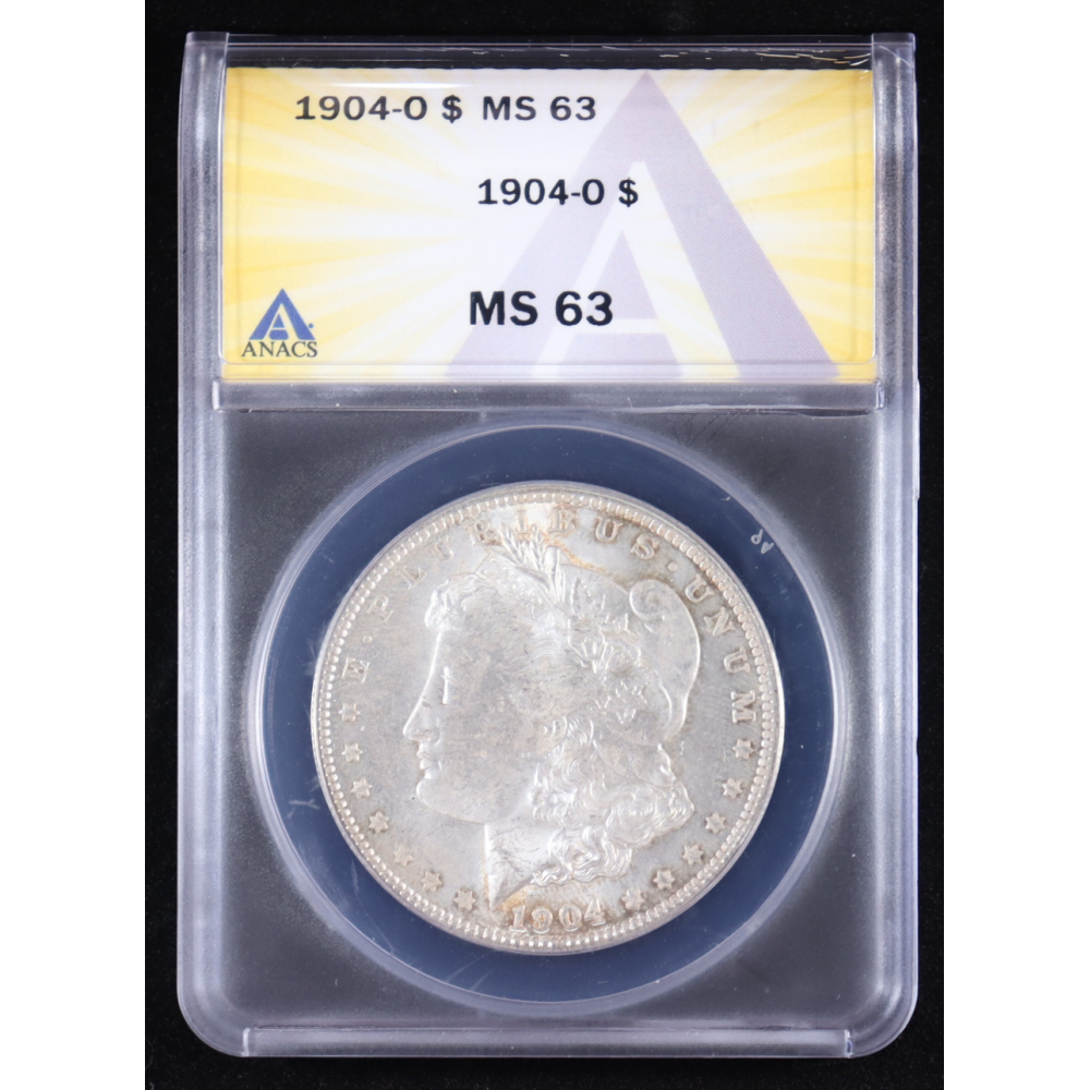 1904-O Morgan Silver $1 Dollar (ANACS MS63) at PristineAuction.com