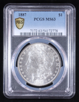 1887 Morgan Silver $1 Dollar (PCGS MS63) at PristineAuction.com