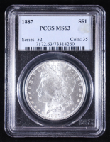 1887 Morgan Silver $1 Dollar (PCGS MS63) at PristineAuction.com