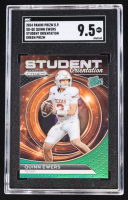 Quinn Ewers 2024 Panini Prizm Draft Picks Student Orientation Green #15 (SGC 9.5) at PristineAuction.com
