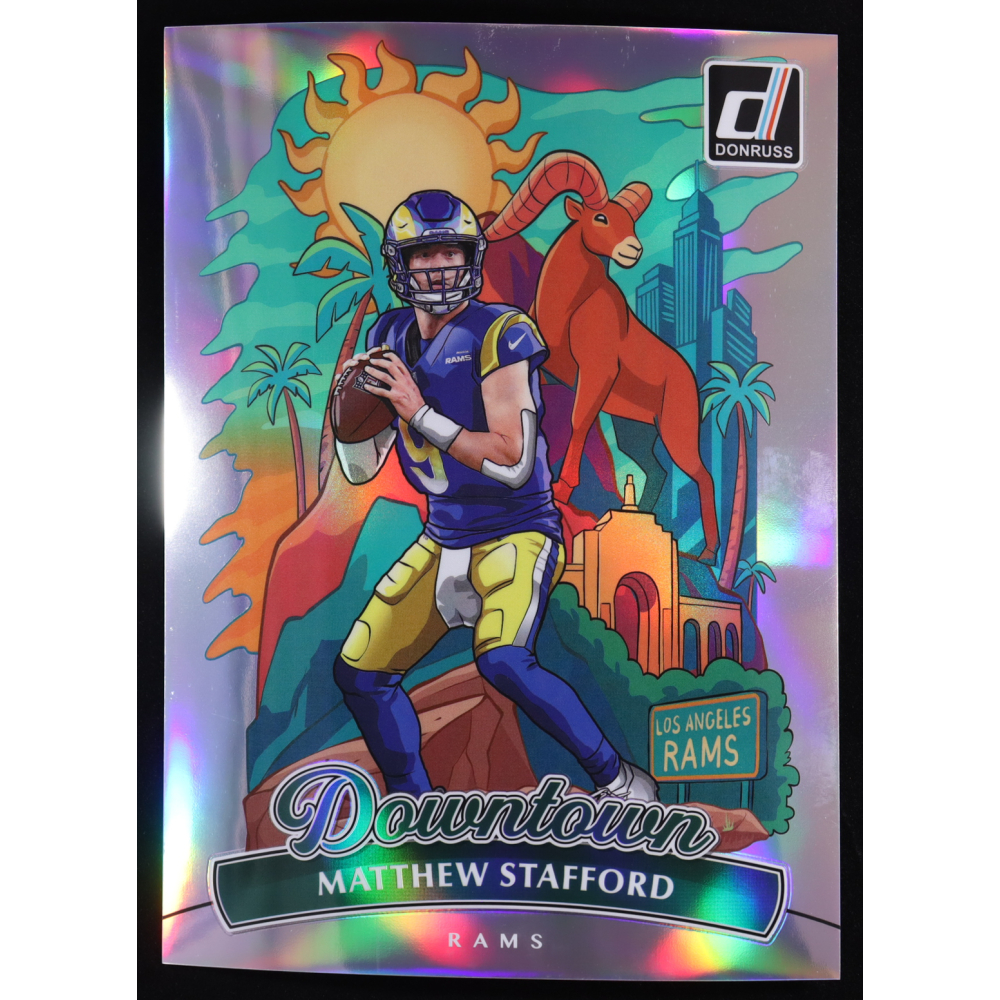 Matthew Stafford 2025 Panini Donruss Downtown #6 at PristineAuction.com