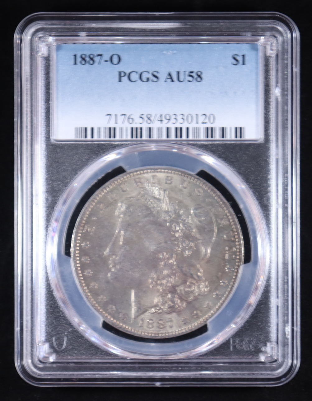 1887-O Morgan Silver $1 (PCGS AU58) at PristineAuction.com 1887-O Morgan Silver $1 (PCGS AU58) at PristineAuction.com