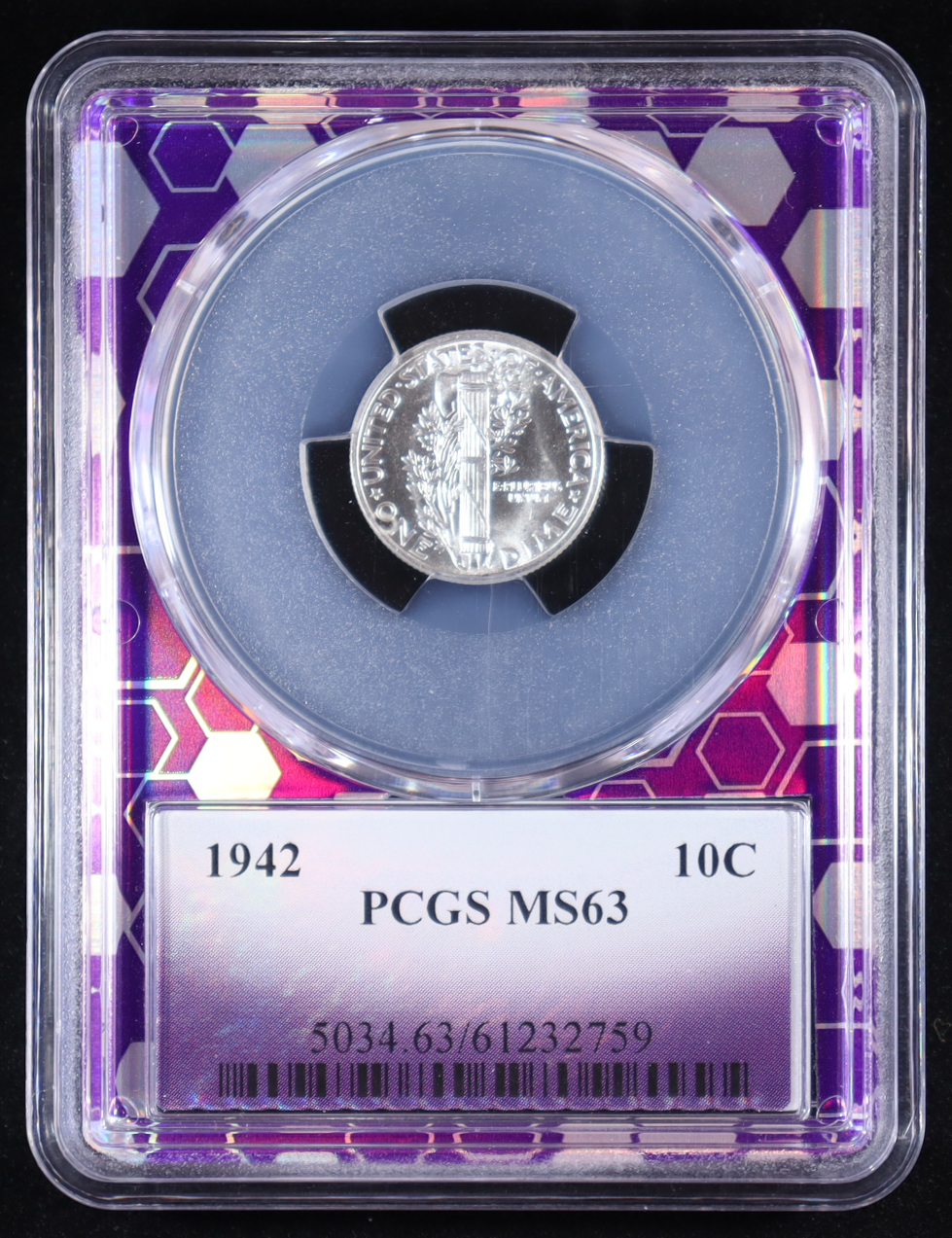 1942 Mercury Silver 10C Dime (PCGS MS63) at PristineAuction.com 1942 Mercury Silver 10C Dime (PCGS MS63) at PristineAuction.com