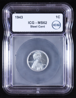 1943 Lincoln Steel 1C Cent (ICG MS62) at PristineAuction.com