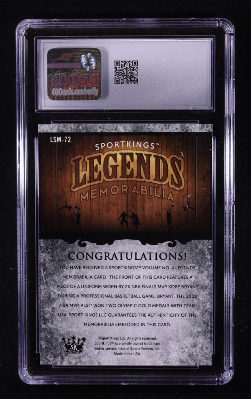 Kobe Bryant 2023 Sportkings Volume 4 Legends Memorabilia #LSM72 (CGC 9.5) at PristineAuction.com Kobe Bryant 2023 Sportkings Volume 4 Legends Memorabilia #LSM72 (CGC 9.5) at PristineAuction.com