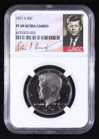 1977-S Kennedy 50C Half Dollar - JFK Signature Label (NGC PF69 ULTRA CAMEO) at PristineAuction.com