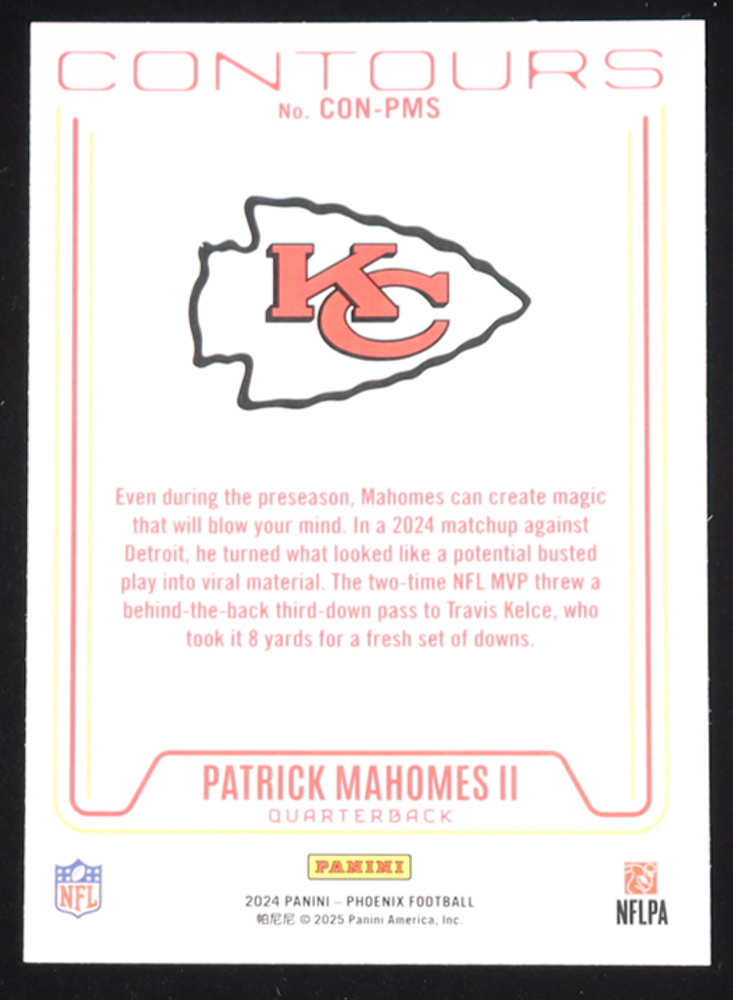 Patrick Mahomes II 2024 Panini Phoenix Contours Hyper #9 at PristineAuction.com Patrick Mahomes II 2024 Panini Phoenix Contours Hyper #9 at PristineAuction.com