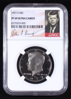 1977-S Kennedy 50C Half Dollar - JFK Signature Label (NGC PF69 ULTRA CAMEO) at PristineAuction.com