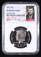 1977-S Kennedy 50C Half Dollar - JFK Signature Label (NGC PF69 ULTRA CAMEO) at PristineAuction.com