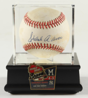 Hank Aaron Signed ONL Baseball with Display Case & 1957 World Series Pin (PSA) at PristineAuction.com