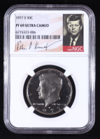 1977-S Kennedy 50C Half Dollar - JFK Signature Label (NGC PF69 ULTRA CAMEO) at PristineAuction.com