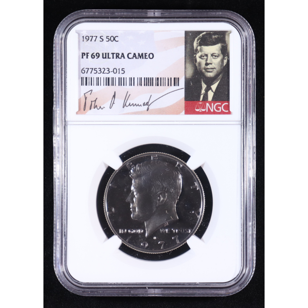 1977-S Kennedy 50C Half Dollar - JFK Signature Label (NGC PF69 ULTRA CAMEO) at PristineAuction.com