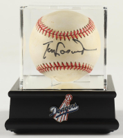 Tommy Lasorda Signed ONL Baseball with Display Case with Dodgers Logo Pin (PSA) at PristineAuction.com