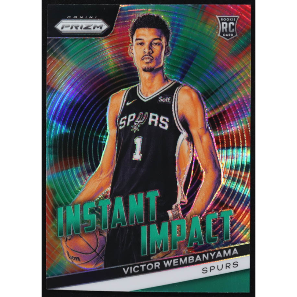 Victor Wembanyama 2023-24 Panini Prizm Instant Impact Prizms Green #3 RC at PristineAuction.com