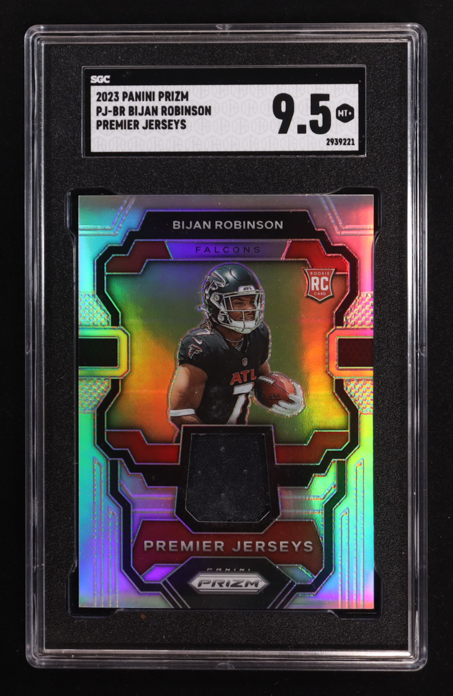 Bijan Robinson 2023 Panini Prizm Premier Jerseys #6 RC (SGC 9.5) at PristineAuction.com Bijan Robinson 2023 Panini Prizm Premier Jerseys #6 RC (SGC 9.5) at PristineAuction.com