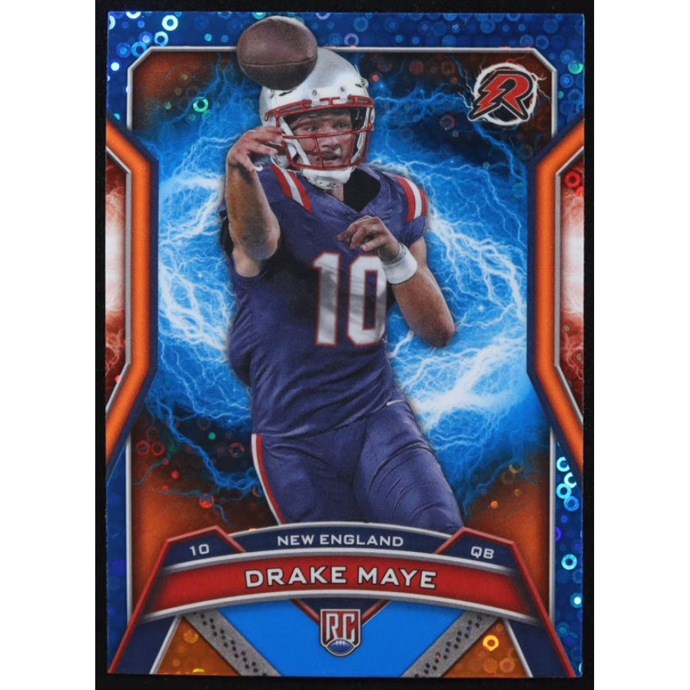 Drake Maye 2024 Topps Resurgence Blue and Orange Spark #164 RC at PristineAuction.com