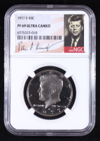 1977-S Kennedy 50C Half Dollar - JFK Signature Label (NGC PF69 ULTRA CAMEO) at PristineAuction.com