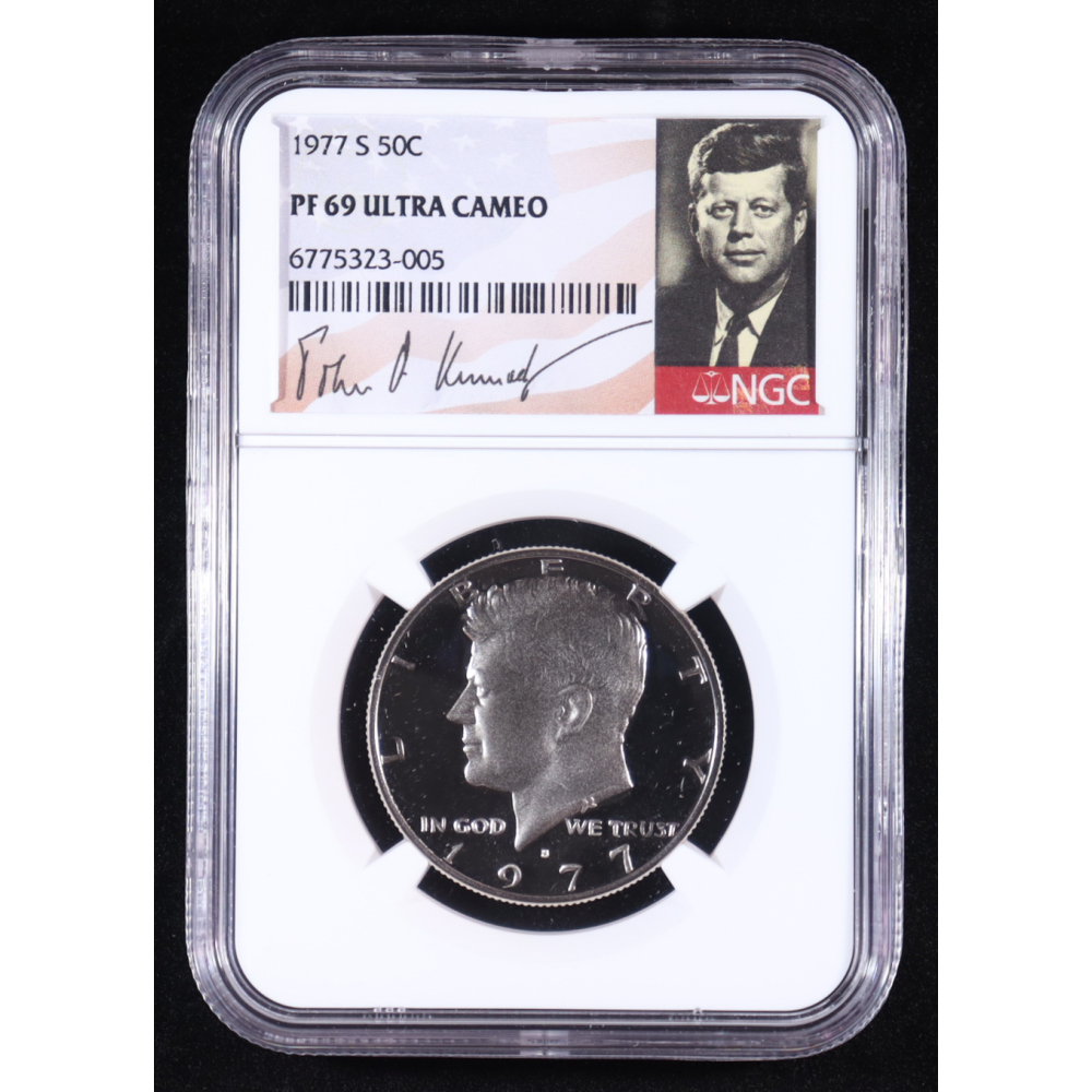 1977-S Kennedy 50C Half Dollar - JFK Signature Label (NGC PF69 ULTRA CAMEO) at PristineAuction.com