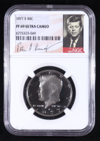 1977-S Kennedy 50C Half Dollar - JFK Signature Label (NGC PF69 ULTRA CAMEO) at PristineAuction.com