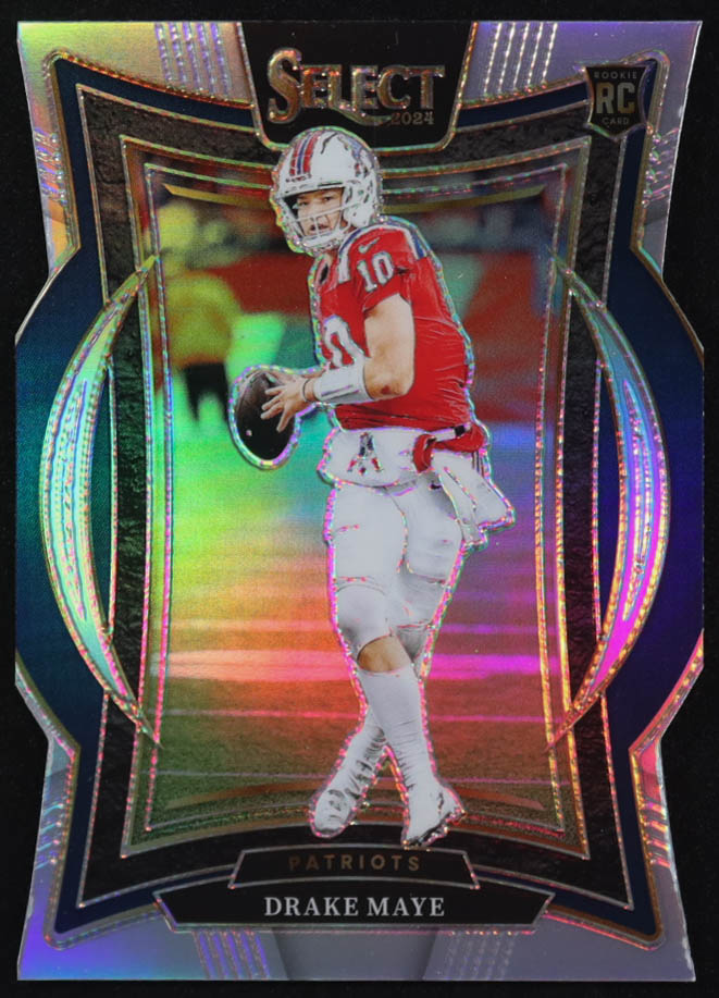Drake Maye 2024 Select Prizm Silver Die-Cut #27 RC at PristineAuction.com Drake Maye 2024 Select Prizm Silver Die-Cut #27 RC at PristineAuction.com