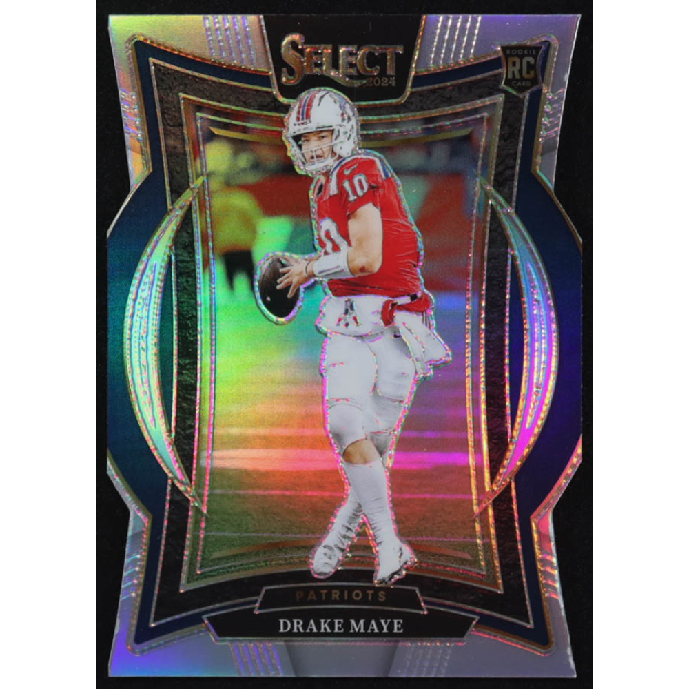 Drake Maye 2024 Select Prizm Silver Die-Cut #27 RC at PristineAuction.com