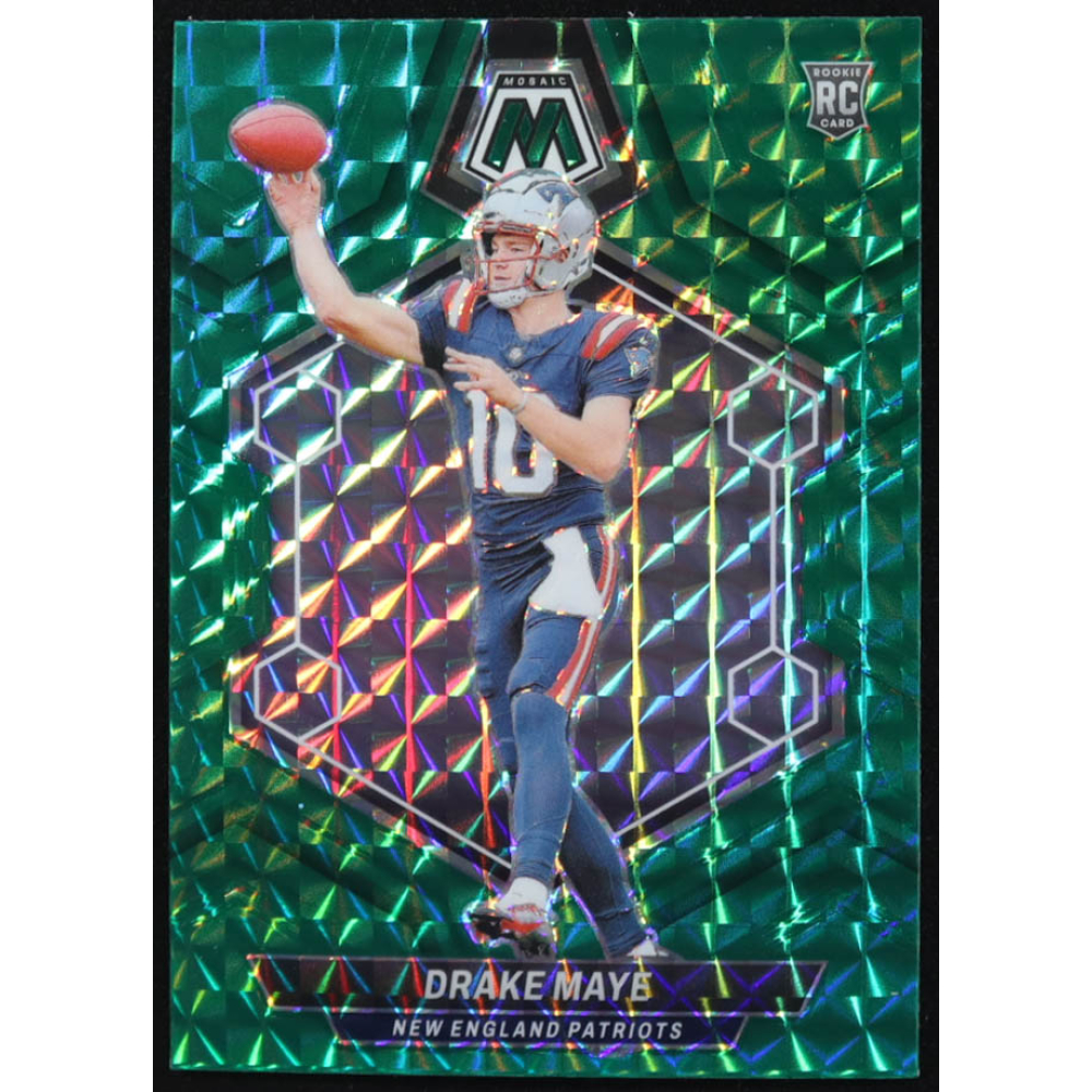 Drake Maye 2024 Panini Mosaic Mosaic Green #303 RC at PristineAuction.com