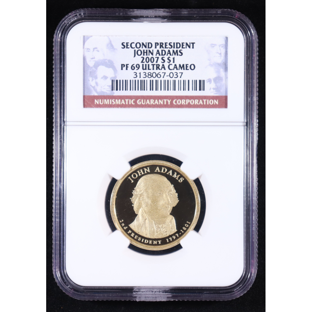 2007-S U.S. Presidential Proof $1 Dollar, John Adams (NGC PF69 ULTRA CAMEO) at PristineAuction.com