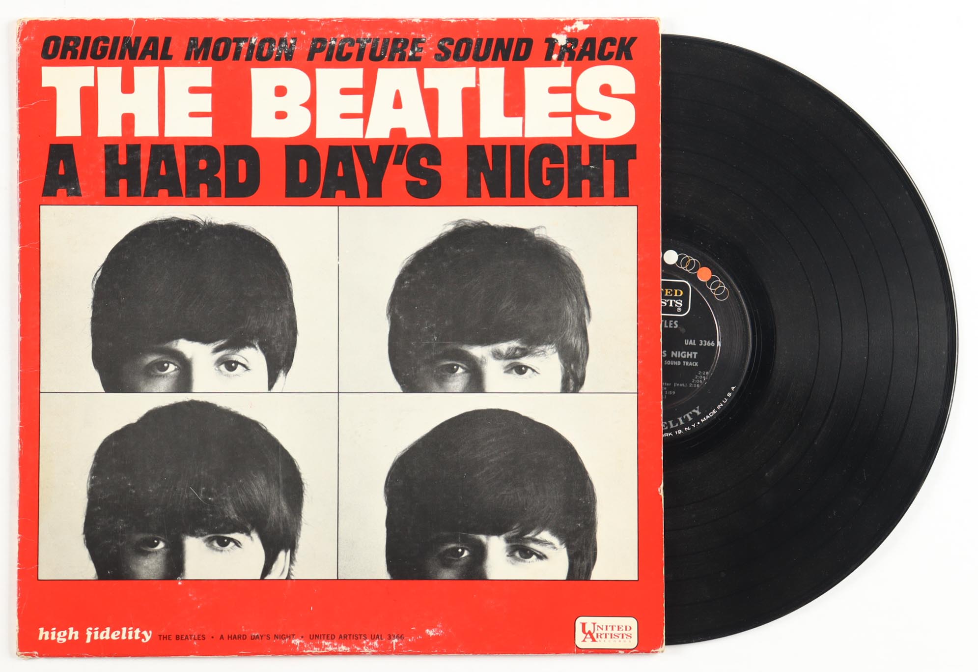 The Beatles "A Hard Day's Night" Vintage Vinyl LP Album with Record at PristineAuction.com The Beatles "A Hard Day's Night" Vintage Vinyl LP Album with Record at PristineAuction.com