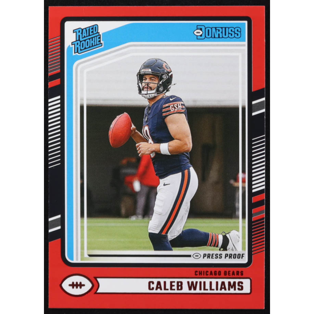 Caleb Williams 2024 Donruss Press Proof Red #327 RR RC at PristineAuction.com